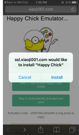Installation step 2